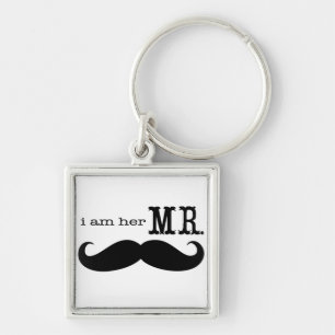 I'm Her Mr. Moustache Grooms Gifts Key Ring