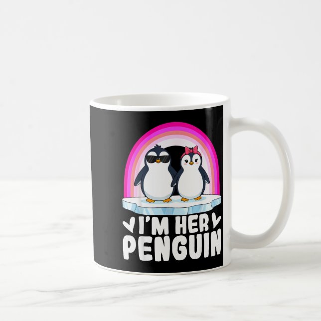 I'm Her Penguin Matching Couple Valentine Love Hea Coffee Mug (Right)