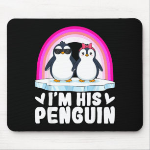 I'm Her Penguin Matching Couple Valentine Love Hea Mouse Mat
