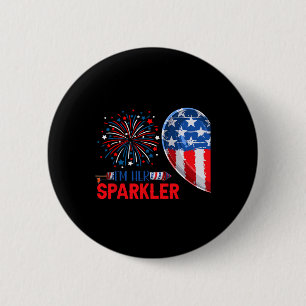 I'm Her Sparkler 4th Of July Funny Couple Costume 6 Cm Round Badge