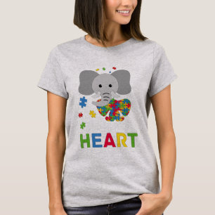 I'm Her Voice He Is My Heart Autism Mum Autism Awa T-Shirt