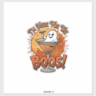 Im Here Boos Halloween Ghost Drink Spiderweb Bat_1