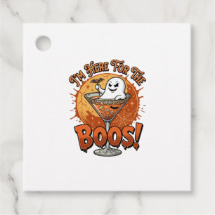 Im Here Boos Halloween Ghost Drink Spiderweb Bat_1 Favour Tags