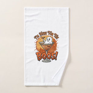 Im Here Boos Halloween Ghost Drink Spiderweb Bat_1 Hand Towel