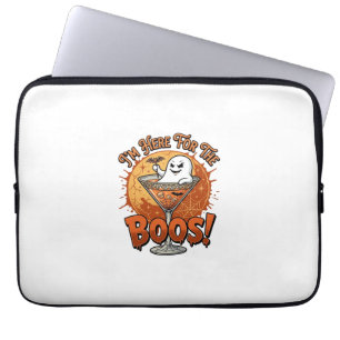 Im Here Boos Halloween Ghost Drink Spiderweb Bat_1 Laptop Sleeve