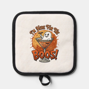 Im Here Boos Halloween Ghost Drink Spiderweb Bat_1 Pot Holder