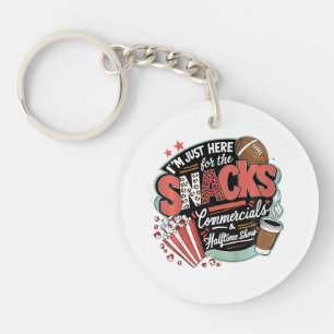 I'M Here For Snacks Commercials And Halftime Key Ring