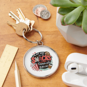 I'M Here For Snacks Commercials And Halftime Key Ring
