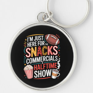 I'M Here For Snacks Commercials And Halftime Key Ring