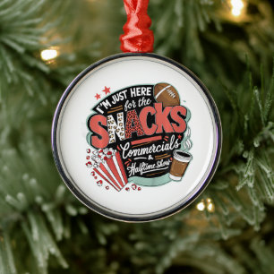 I'M Here For Snacks Commercials And Halftime Metal Tree Decoration