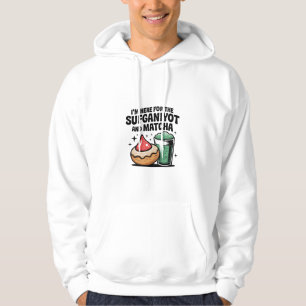 I'm Here For Sufganiyot And Matcha Hanukkah Jew Hoodie