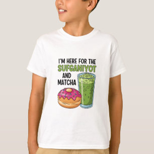 I'm Here For Sufganiyot And Matcha Hanukkah Jewish T-Shirt