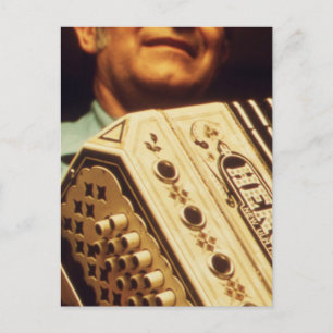 I'm Here For The Accordian Music - Vintage Postcard