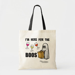 I'm Here for the Boos Funny Halloween Ghost Tote Bag