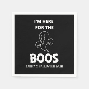 I'm Here For The Boos Personalised Cocktail Napkin