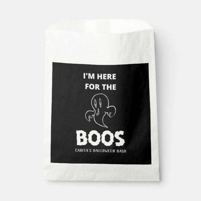 I'm Here For The Boos Personalised Favour Bags (Front)