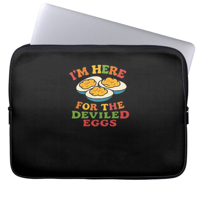I'm Here for the Deviled Eggs Thanksgiving Classic Laptop Sleeve (Front)