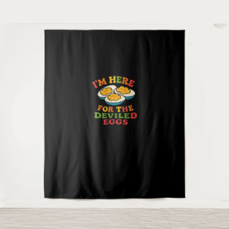 I'm Here for the Deviled Eggs Thanksgiving Classic Tapestry