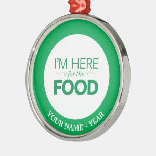 I'm Here for the Food Metal Tree Decoration