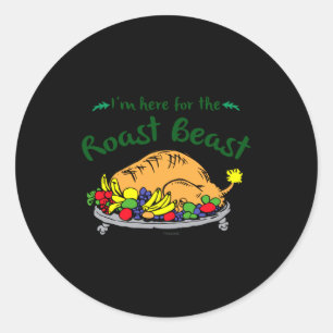 Im Here For The Roast Quote  Classic Round Sticker