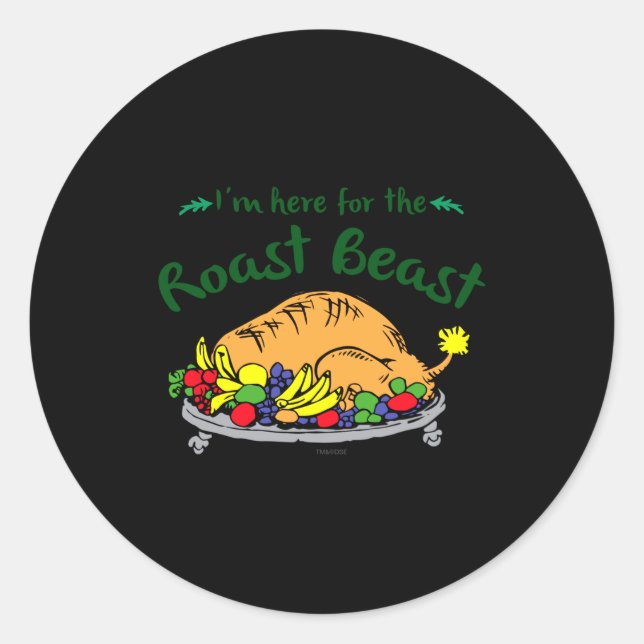 Im Here For The Roast Quote  Classic Round Sticker (Front)