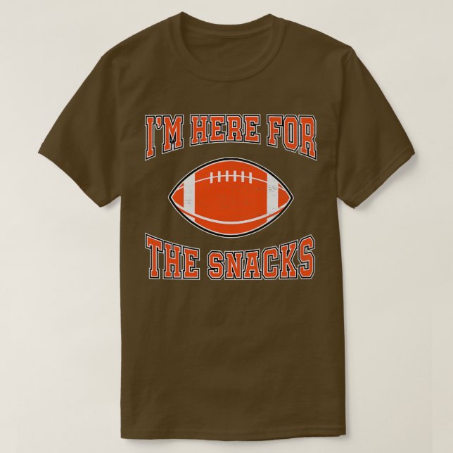Im Here For The Snacks Funny American T-Shirt (Design Front)