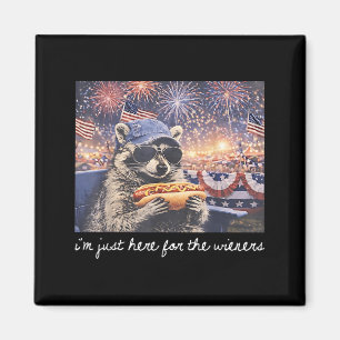 Im Here For The Wieners Hot Dog Funny 4th Of July Magnet