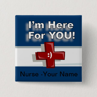I'm Here For You - Add Name 15 Cm Square Badge