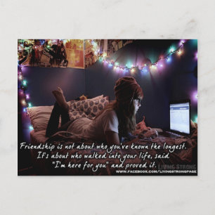 I'm here for you friendship postcard