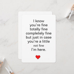 I'm here thinking of you card