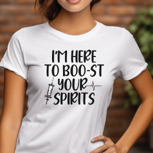 I'm Here To Boo-st Your Spirits Halloween Tri-Blend Shirt
