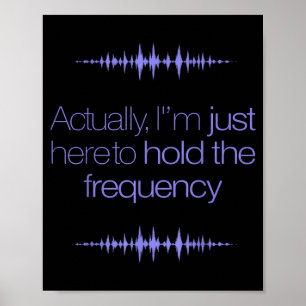 Im Here To Hold The Frequency Funny Saying Poster