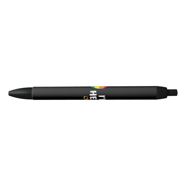 Im hers shes mine matching for pride lesbian coupl black ink pen (Front)