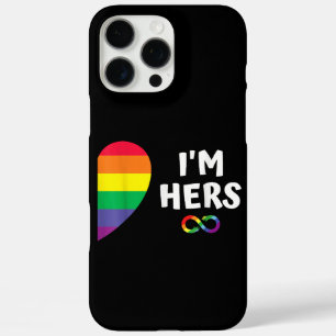 Im hers shes mine matching for pride lesbian coupl iPhone 16 pro max case