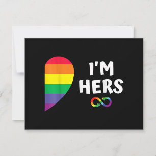 Im hers shes mine matching for pride lesbian coupl holiday card