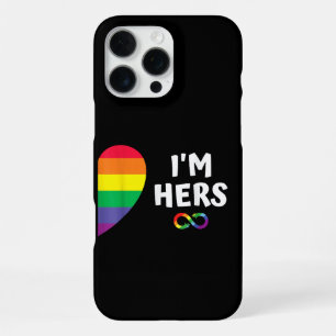 Im hers shes mine matching for pride lesbian coupl iPhone 16 pro max case
