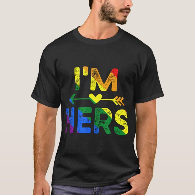  I'M Hers She'S Mine Matching Lgbt Pride Lesbian T-Shirt (Front)