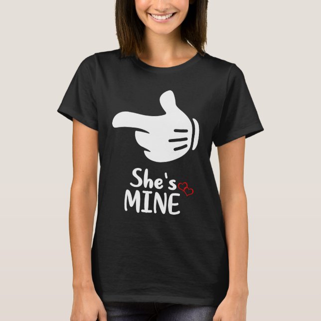 I'm Hers She's Mine Pair Couple  LGBTQ T-Shirt (Front)