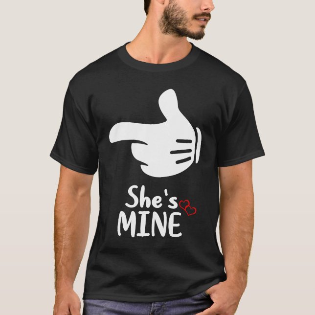 I'm Hers She's Mine Pair Couple  LGBTQ T-Shirt (Front)