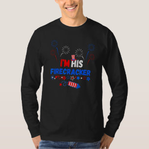 I'm His Firecracker Cute 4th Of July Cool Couple T-Shirt
