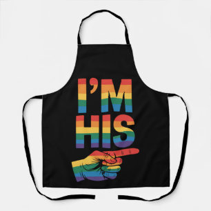 I'm His Gay Couple Matching LGBTQ Pride Apron