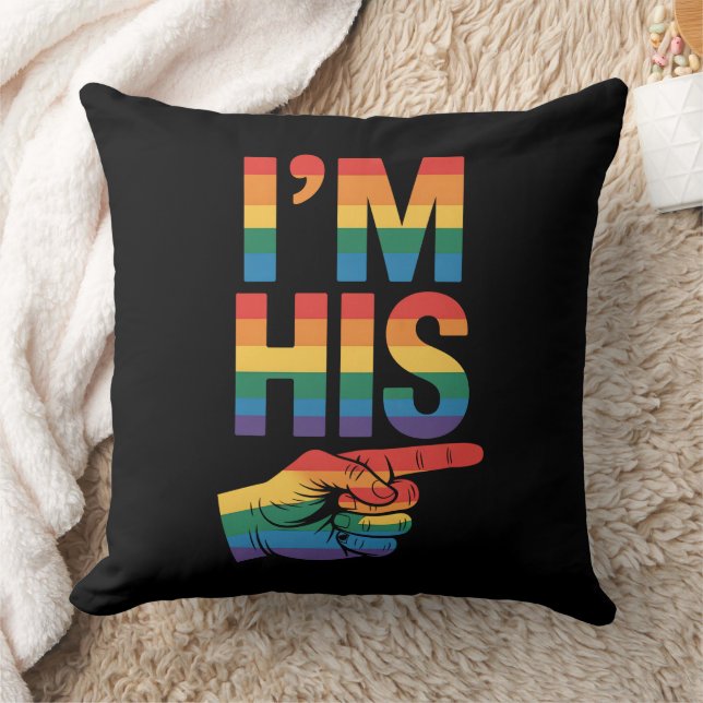 I'm His Gay Couple Matching LGBTQ Pride Cushion (Blanket)