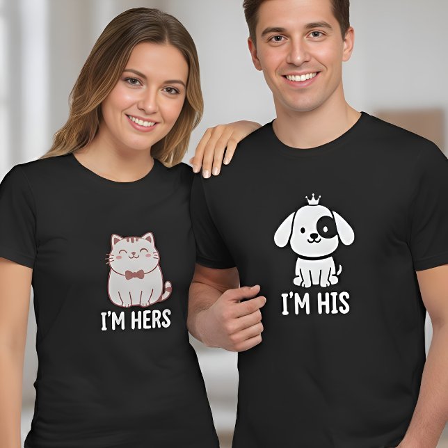 I'm His Matching Couples Cute Dog T-Shirt (Creator Uploaded)