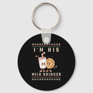 I'm His Milk Drinker Christmas Xmas Holiday Pajama Key Ring