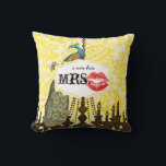 I'm his Mrs. Red Lips Vintage Peacock Chandelier Cushion<br><div class="desc">I'm his Mrs. Red Lips Lemon Zest Yellow Vintage Chandelier Floral Damask Pattern Peacock @nd Wedding Anniversary Cotton Pillow. The 2nd Anniversary is the Cotton Anniversary which symbolises the Natural Growth of all the adaptability, versatility and purity (when nurtured just like plants) takes place in that romantic 2 years between...</div>