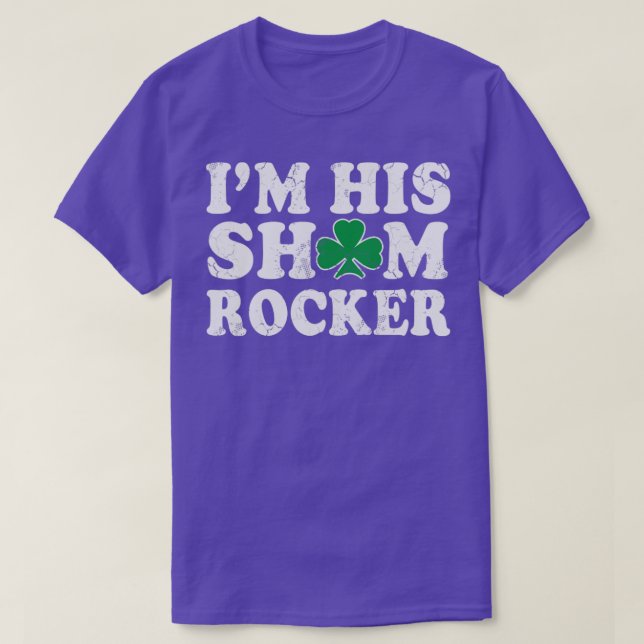 Im His Shamrocker Couples Irish St Patricks Day T-Shirt (Design Front)