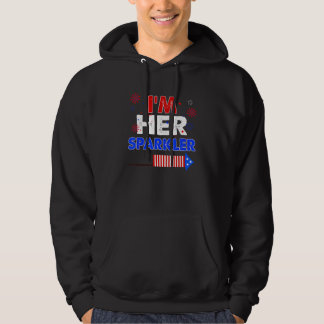 I'm His Sparkler His And Her 4th Of July For Coup Hoodie