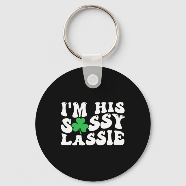 I'm His Sy Lie St Patrick's Day Couples Matching  Key Ring (Front)