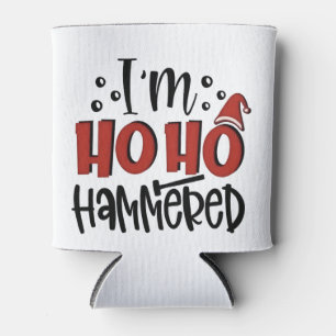 I'm Ho Ho Hammered  Funny Christmas Xmas Drinking Can Cooler