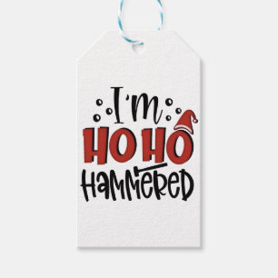 I'm Ho Ho Hammered Funny Christmas Xmas Drinking Gift Tags